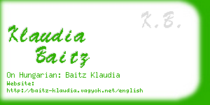 klaudia baitz business card